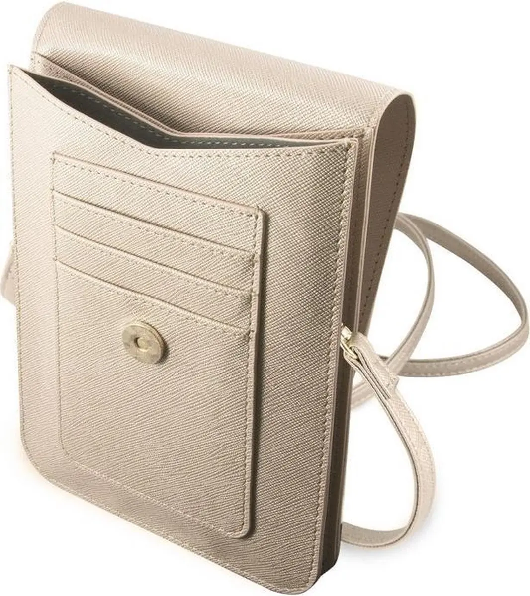 Guess Saffiano Heuptas Goud - 4 Pasjes