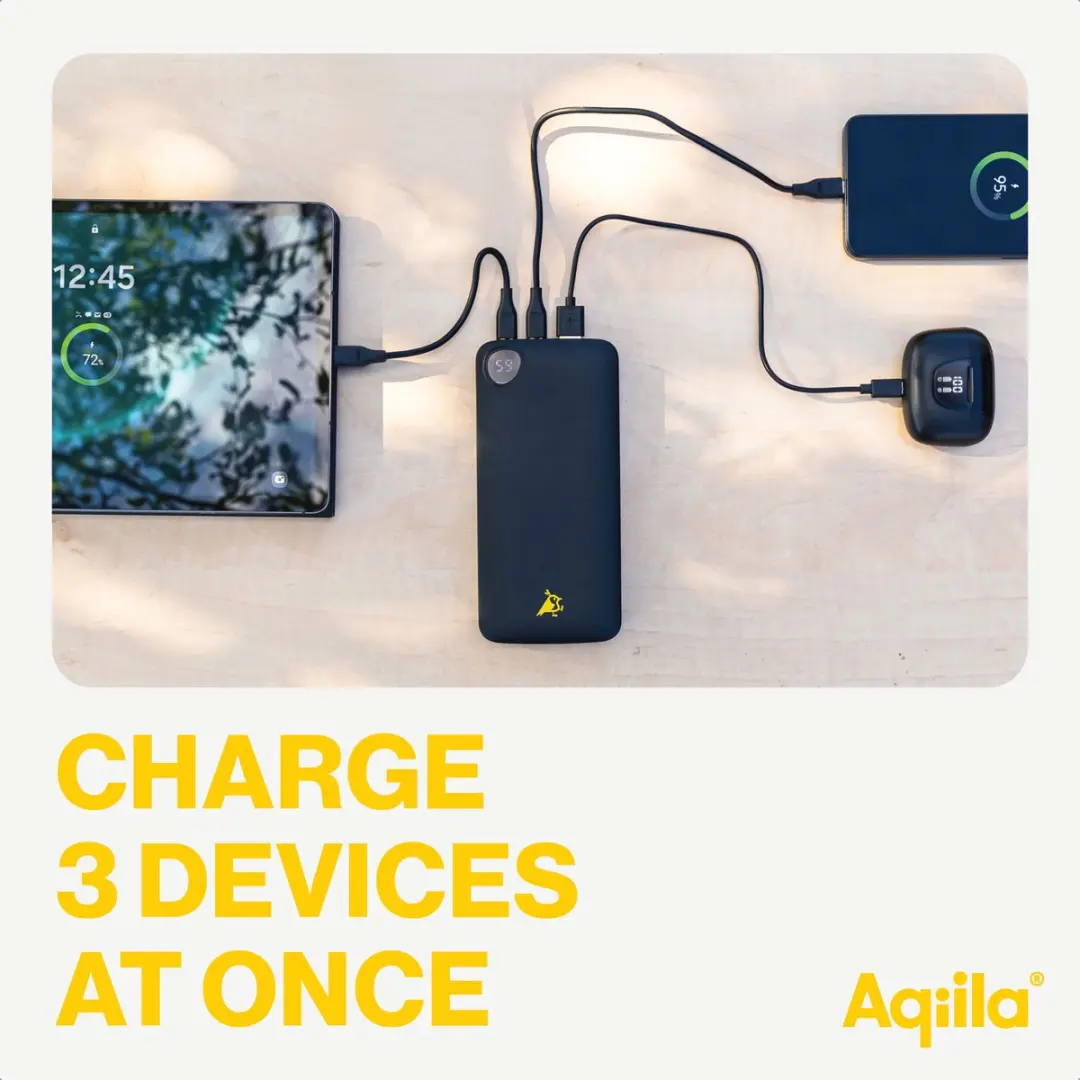 Aqiila Powerbank B20P 20000mAh - 22,5W - 2x USB-C/USB-A - LCD - Zwart
