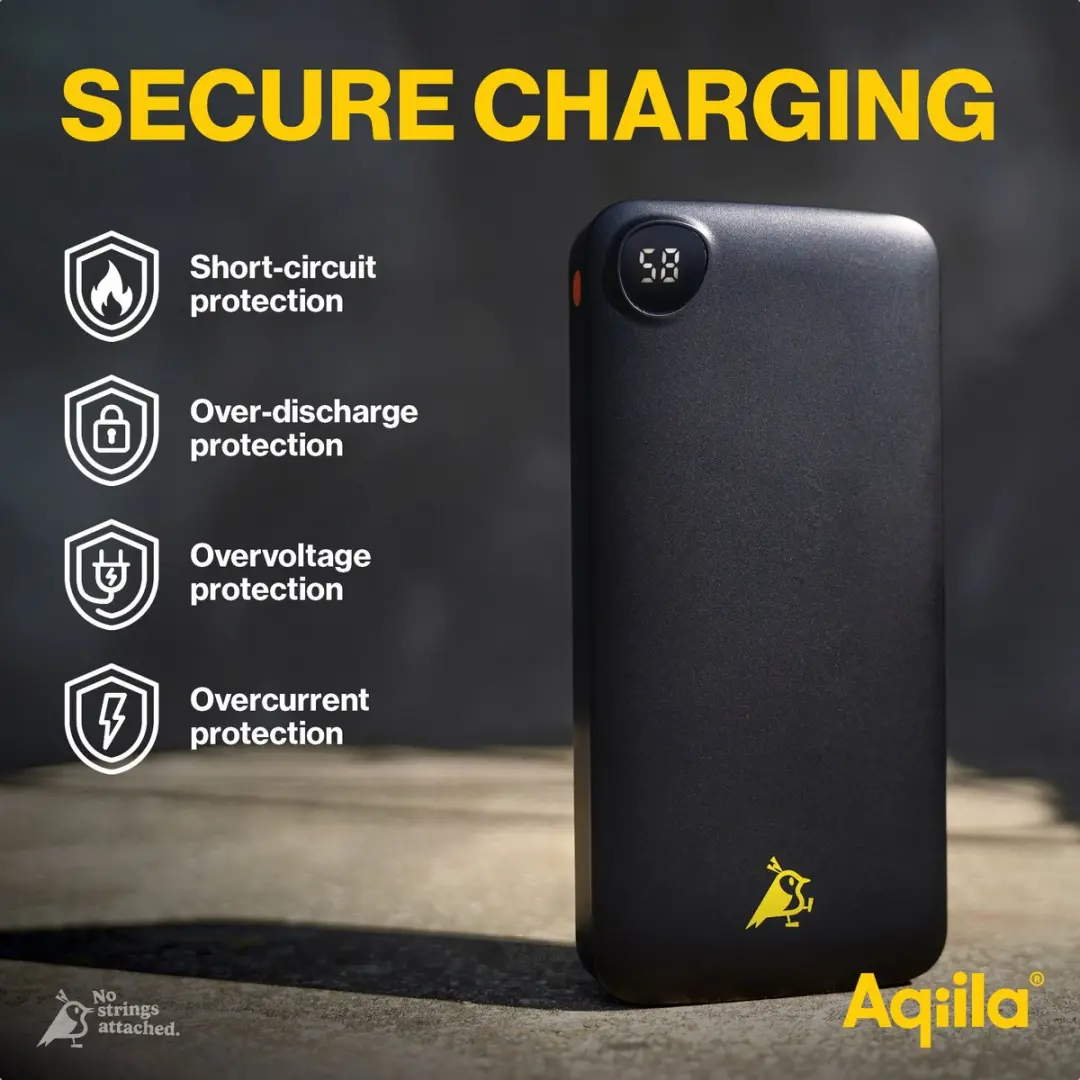 Aqiila Powerbank B20P 20000mAh - 22,5W - 2x USB-C/USB-A - LCD - Zwart - afbeelding 6 van 6