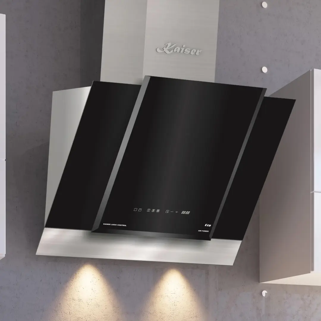 Kaiser Grand Chef AT 6438 F ECO Afzuigkap 60cm - 910m³/h - Zwart Glas