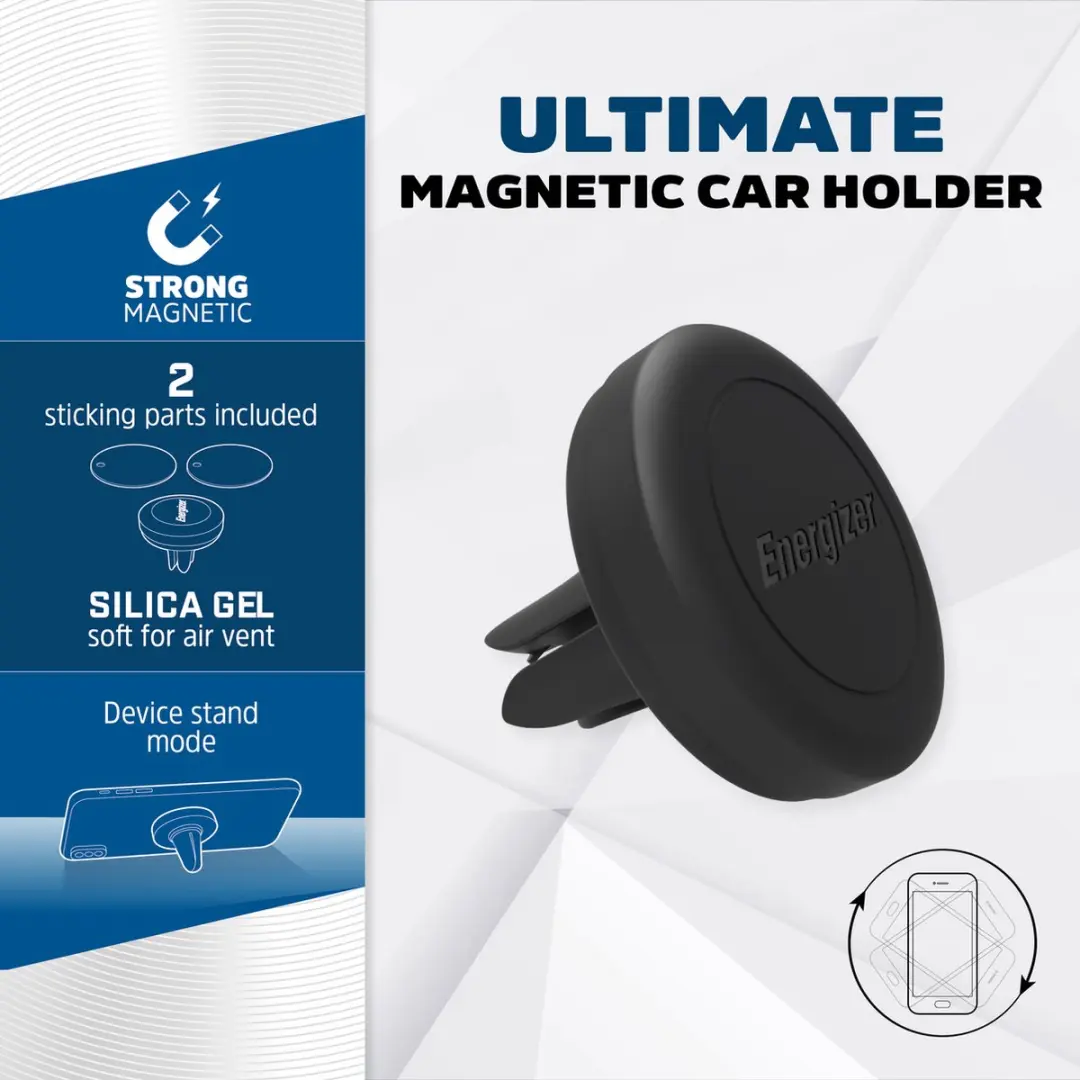 Energizer Magnetische Telefoonhouder Auto CKM - Zwart
