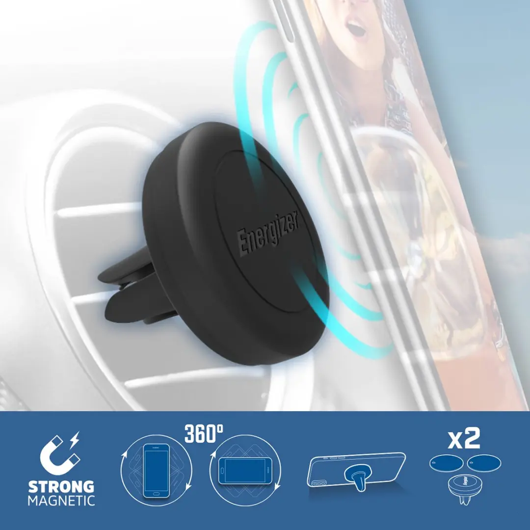 Energizer Magnetische Telefoonhouder Auto CKM - Zwart