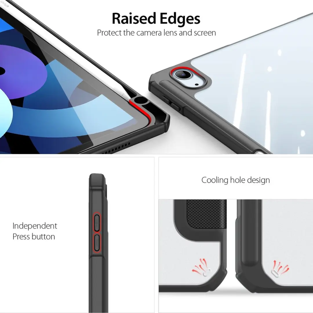 WiWu 2-in-1 Magnetische Cover iPad 9/8/7 - Pencilhouder - Zwart