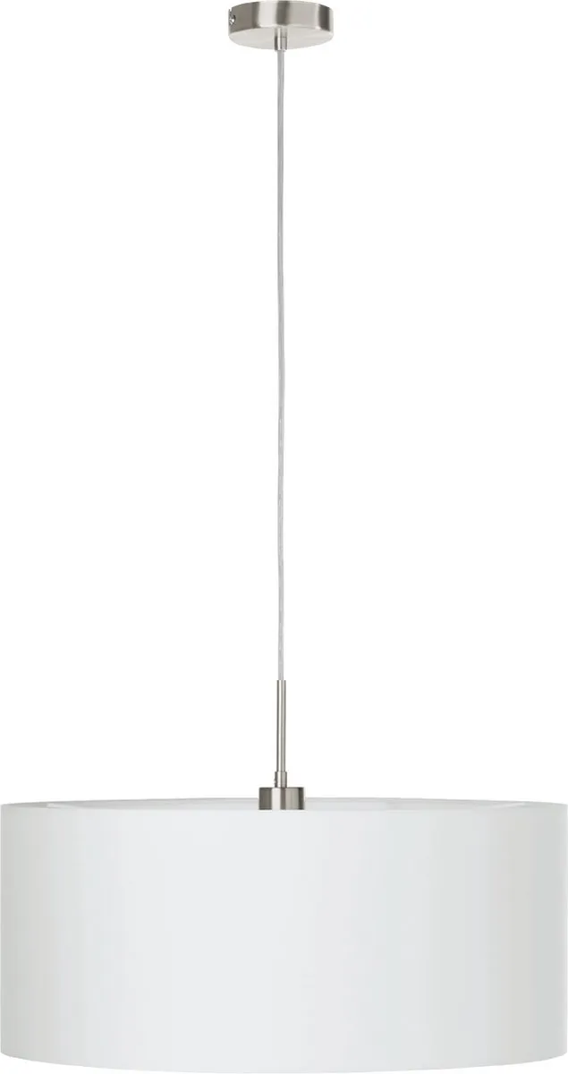 Eglo Pasteri Hanglamp - 1 Lichtpunt - Ø53cm - Nikkel Mat - Wit