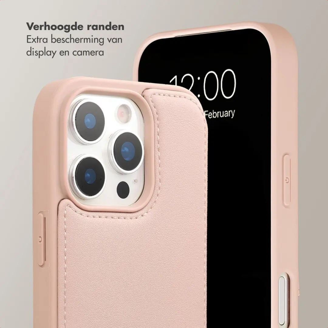 Selencia Hoesje iPhone 16 Pro - Dusty Rose - 2 Pasjes