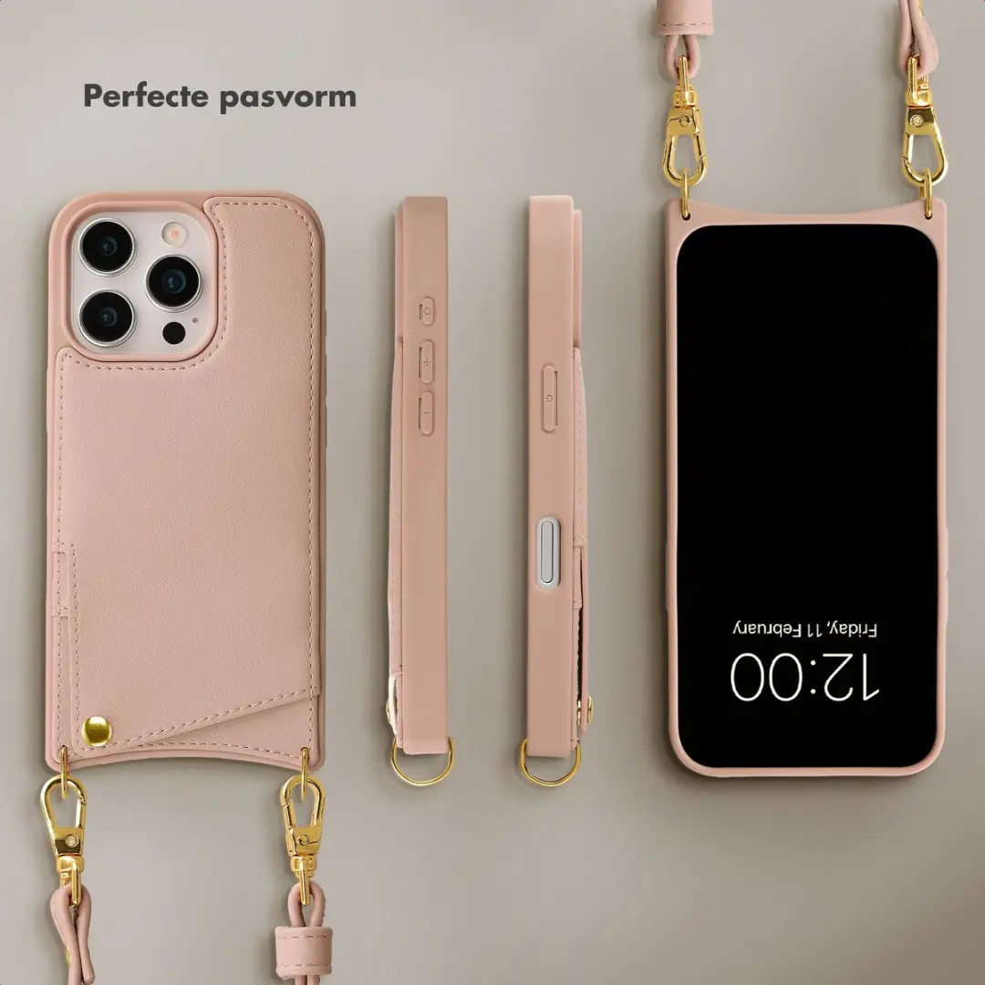 Selencia Hoesje iPhone 16 Pro - Dusty Rose - 2 Pasjes