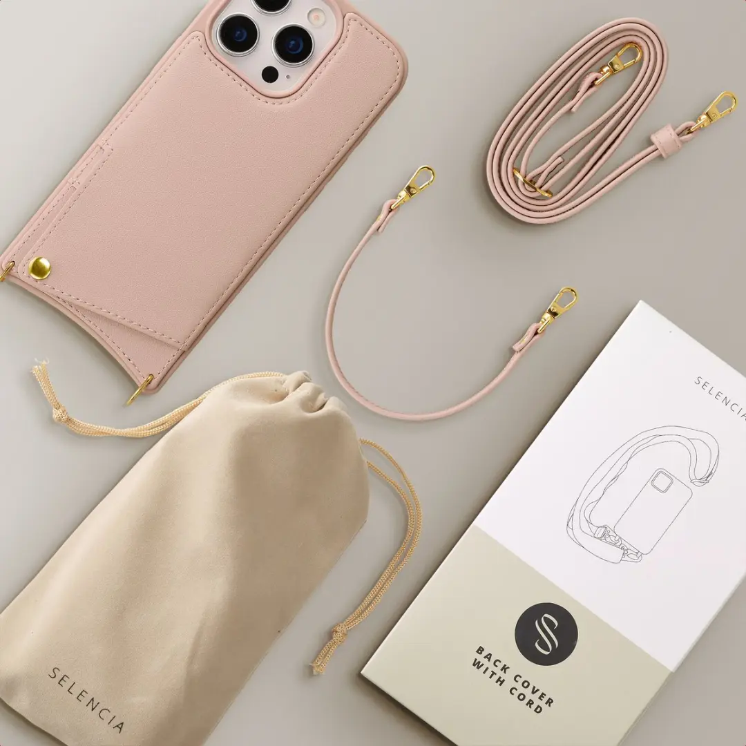 Selencia Hoesje iPhone 16 Pro - Dusty Rose - 2 Pasjes