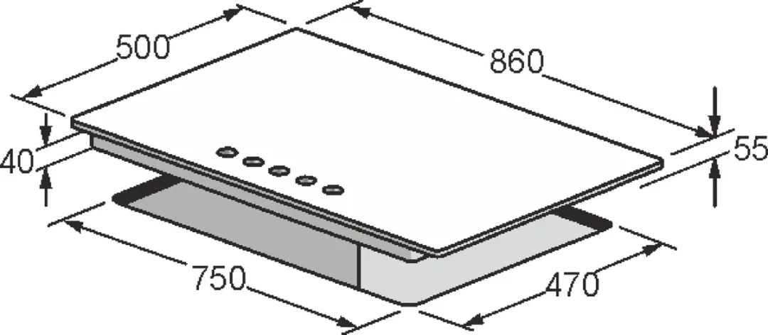 Kaiser Empire KG 9325 ElfEm Gaskookplaat 90cm - 3,8kW - Ivoor