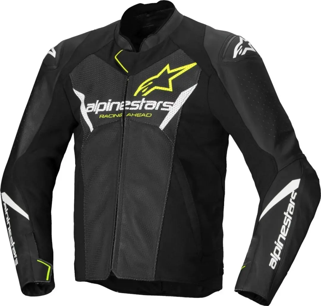 Alpinestars Faster V3 Airflow Leder/Textiel Motorjas - Zwart - Maat 58