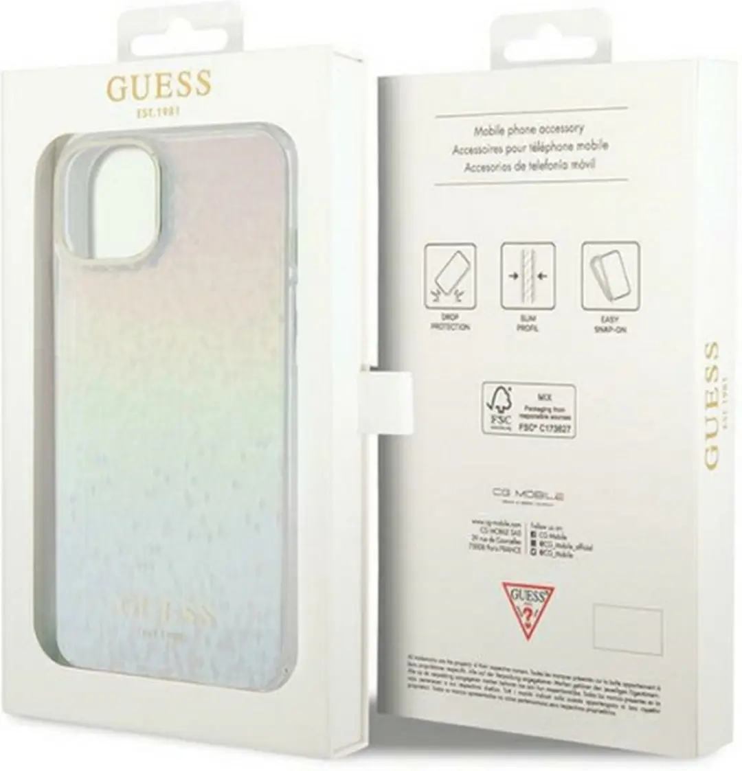 GUESS Faceted Mirror Disco Hoesje iPhone 12 - Meerkleurig - afbeelding 6 van 6