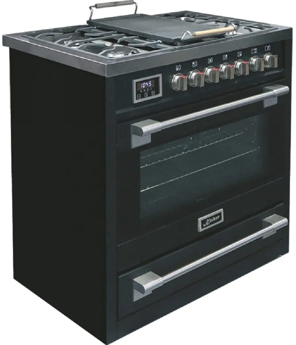 Kaiser HGE 93505 S Gasfornuis 90cm - 5 Zones - 115L - Zwart