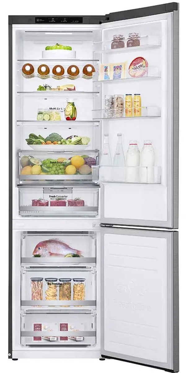LG GBB72PZEXN Koel-vriescombinatie 384L - Vrijstaand - Roestvrijstaal