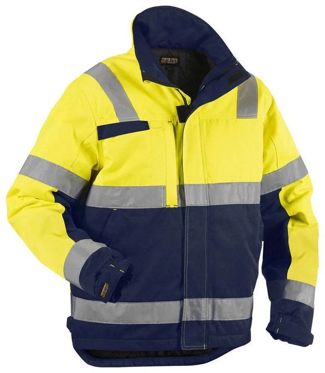 Blåkläder 4862-1811 Winterjas - L - High Vis Geel/Marineblauw