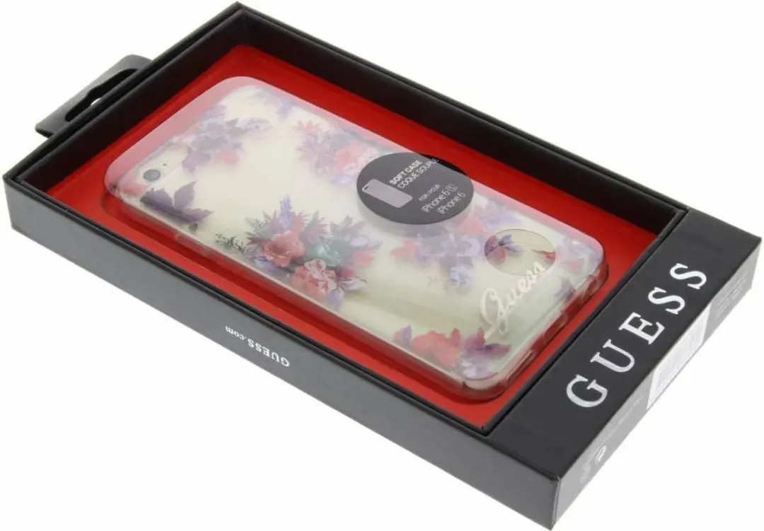 GUESS Blossom TPU Hoesje iPhone 6/6s - Transparant - 6G37450403