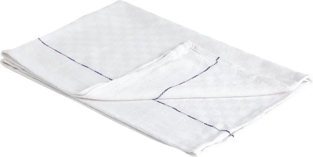 Vogue diendoek wit met blauw accent