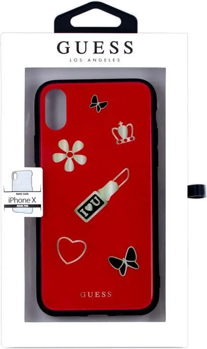 Guess Iconic Hard Case iPhone X/XS - Rood