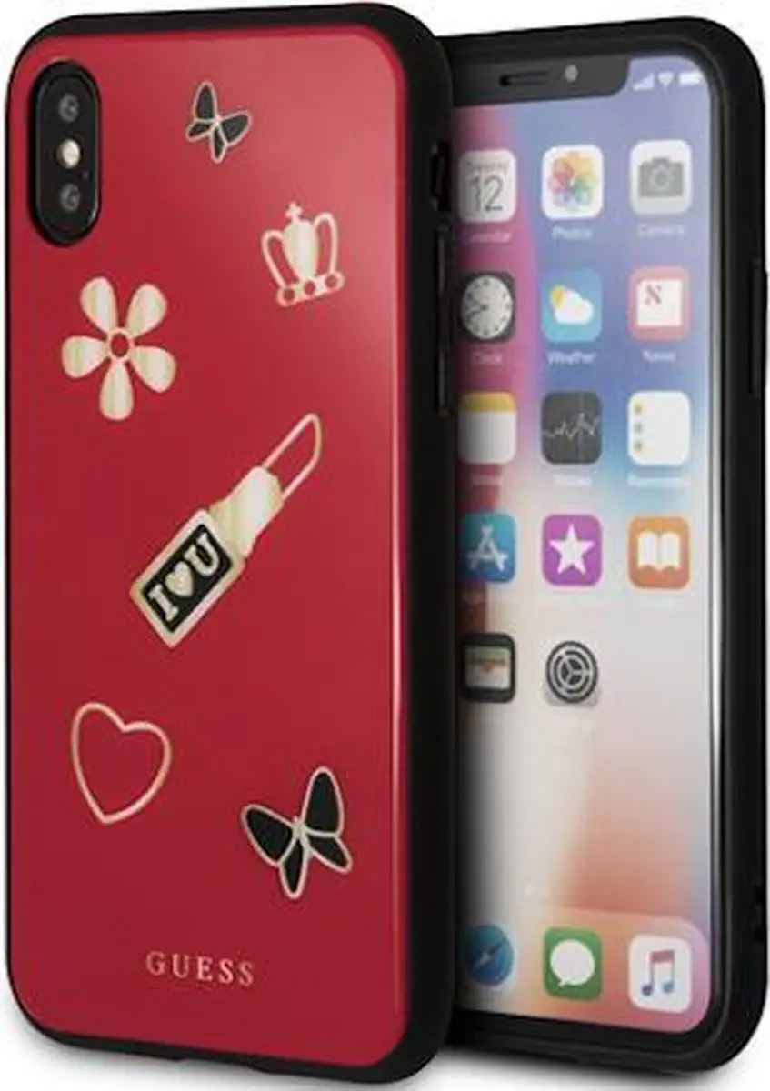 Guess Iconic Hard Case iPhone X/XS - Rood