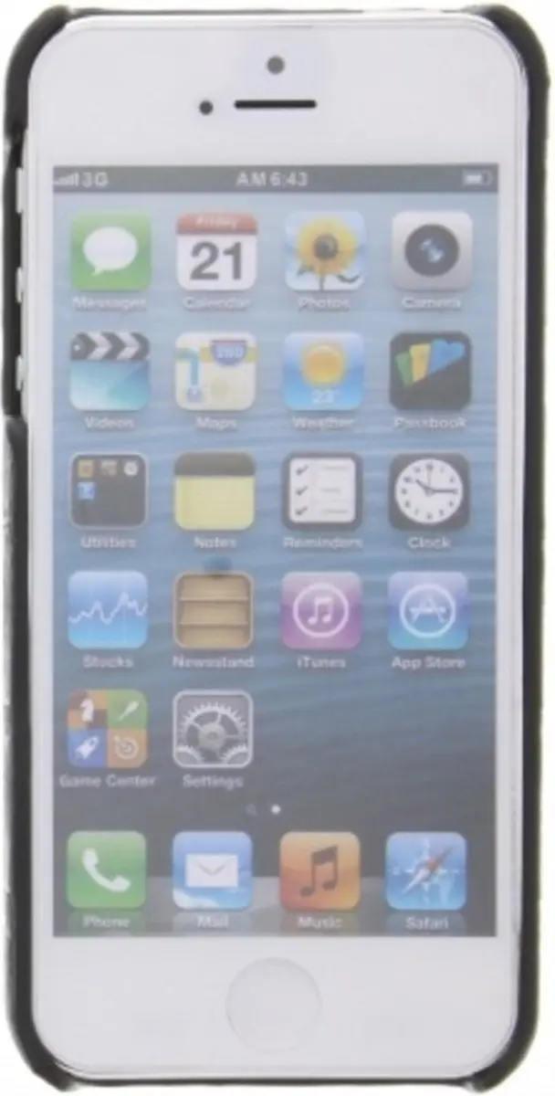 GUESS Croco Back Cover iPhone 5/5S - Zwart