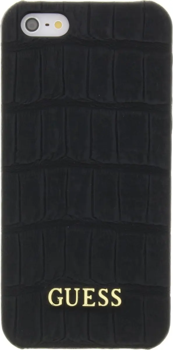 GUESS Croco Back Cover iPhone 5/5S - Zwart