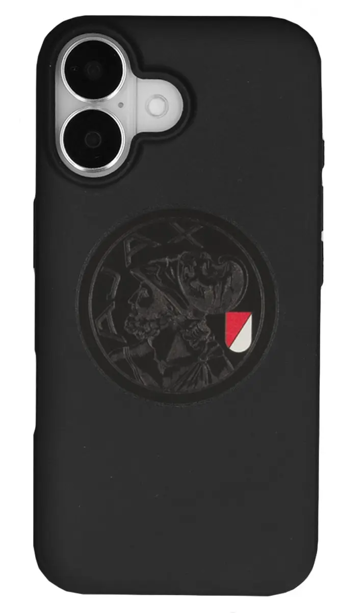 Ajax-telefoonhoesje iPhone 16 zwart logo