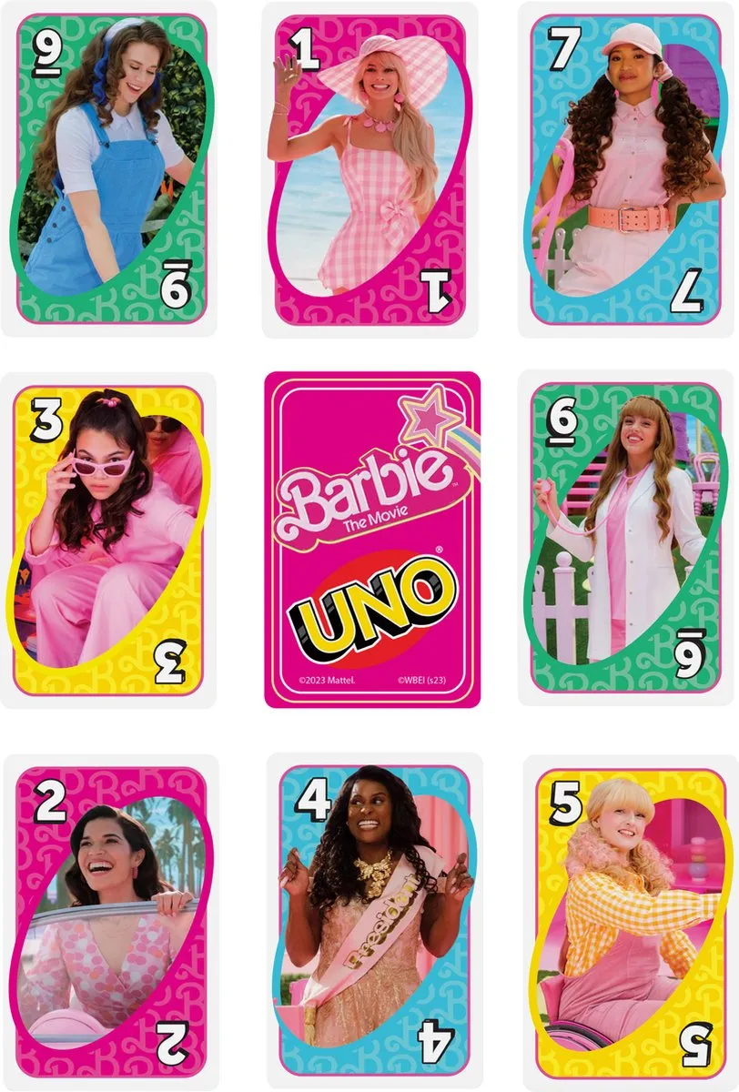 Mattel Games UNO Barbie The Movie Kaartspel - 10 Spelers