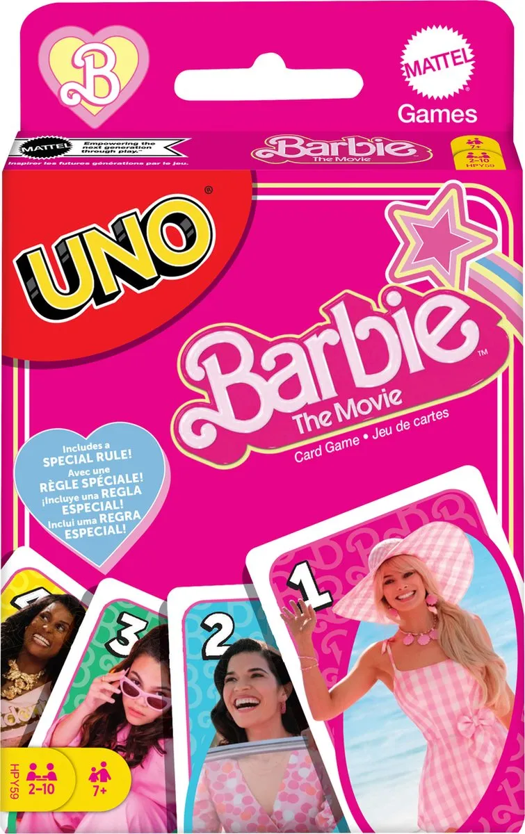 Mattel Games UNO Barbie The Movie Kaartspel - 10 Spelers