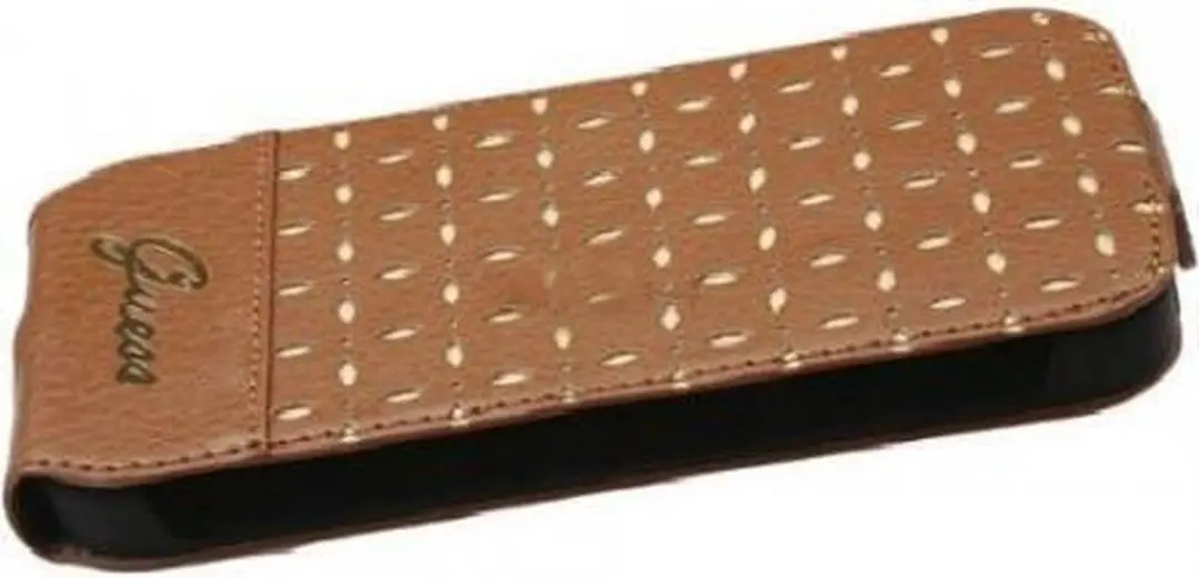 GUESS Gianina Samsung Galaxy S4 Mini Hoesje - Cognacbruin GUFLS4MPEC