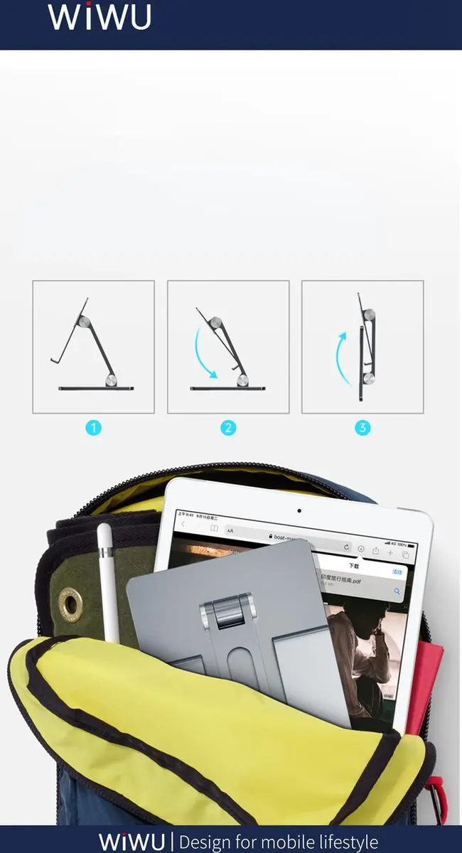 WiWu ZM305 Tabletstandaard 12.9" - Grijs