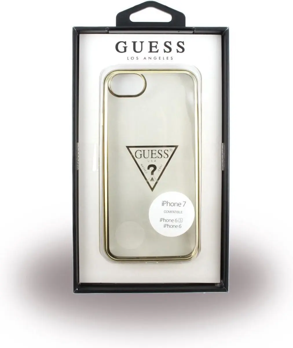 GUESS Triangle Back Case iPhone 7 - Goud GUHCP7TRTLGO