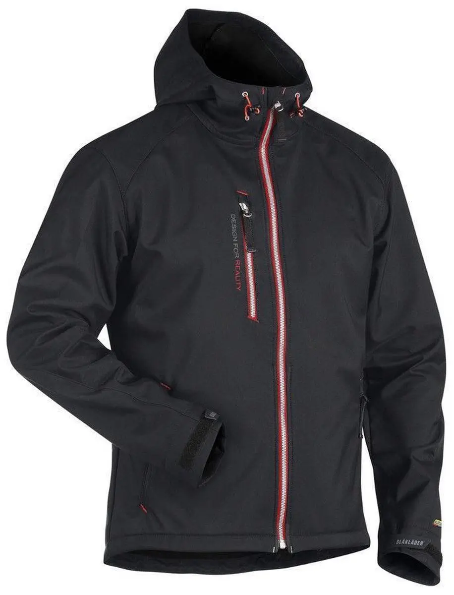 Blåkläder 4949-2517 Softshell Jack - Zwart/Rood M