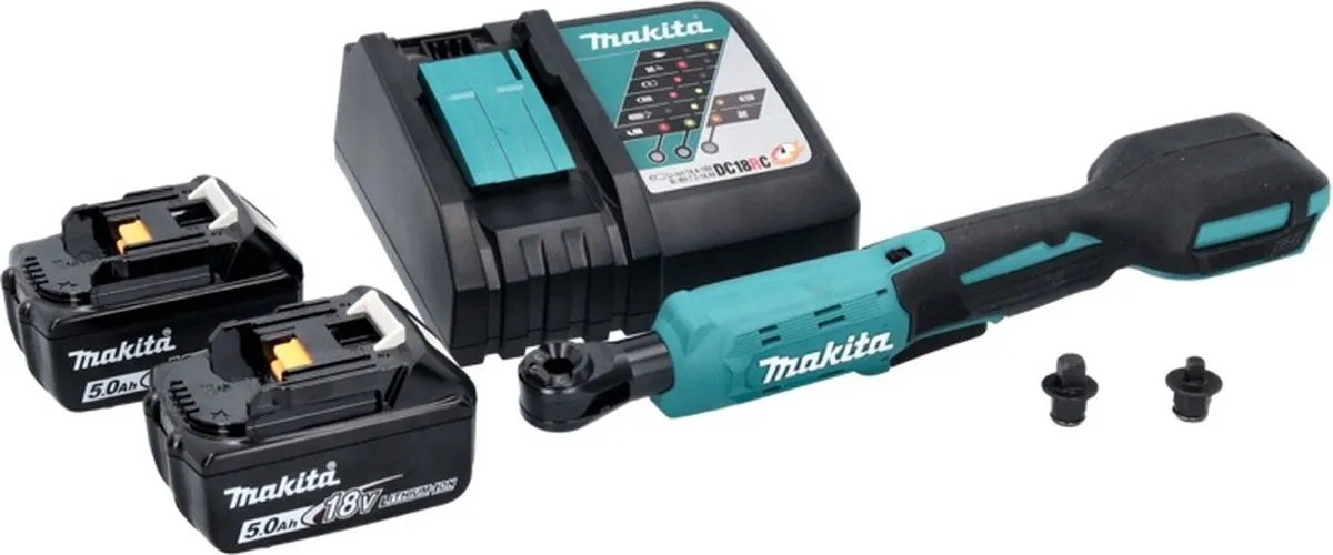 Makita DWR 180 RT Accu-ratelsleutel 47,5 Nm - 2x 5,0 Ah + Oplader - 5 Stuks