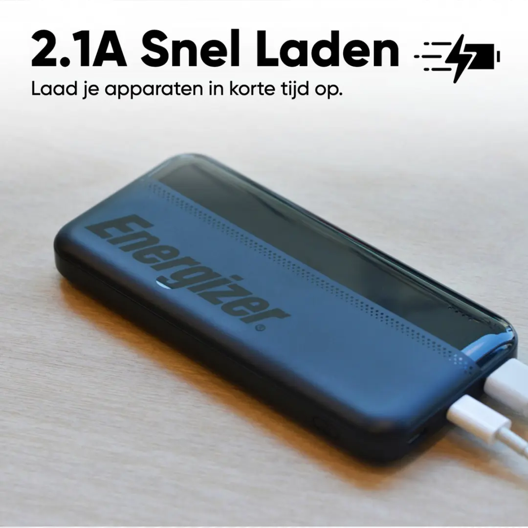 Energizer Max Powerbank UE10050C 10000mAh - 3x USB - Zwart