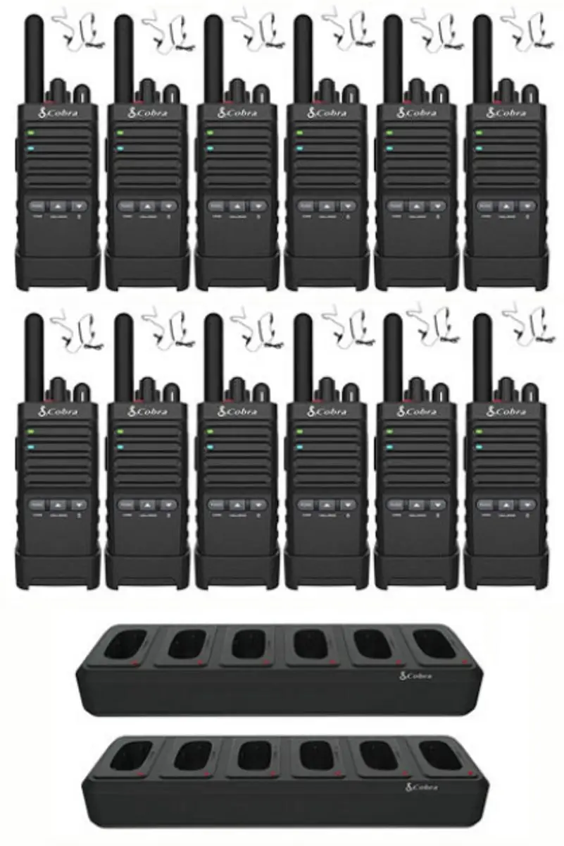Cobra PX650 UHF PMR446 Portofoons - 12 Stuks - Multilader