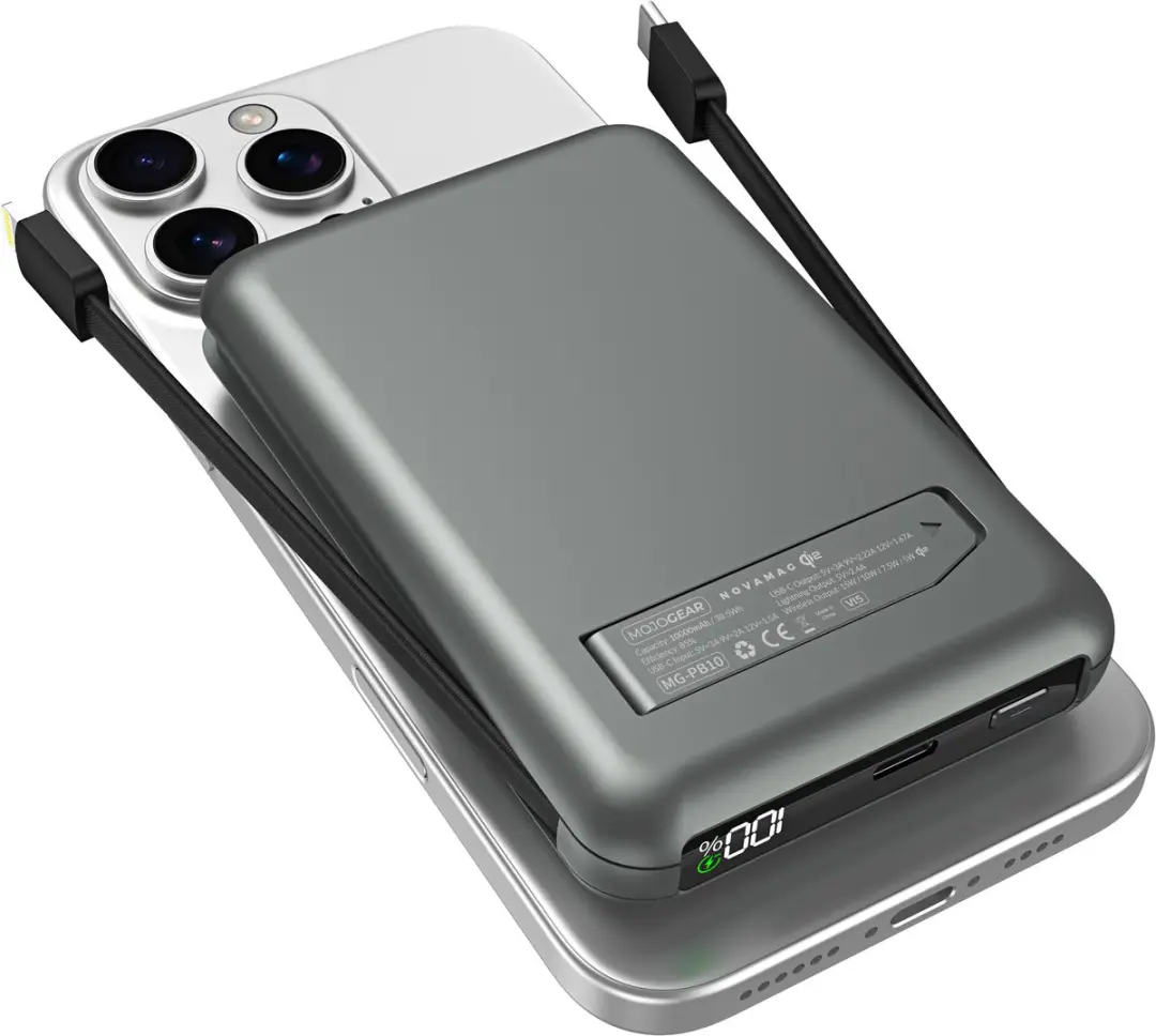 MOJOGEAR NovaMag MG-098 Powerbank 10.000mAh - Grijs