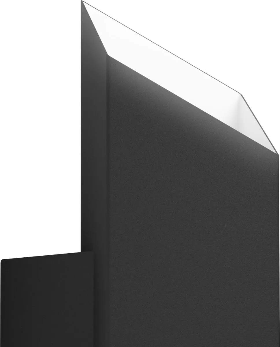 Eglo Spiazzina Wandlamp Buiten LED 35,5cm - Zwart/Wit