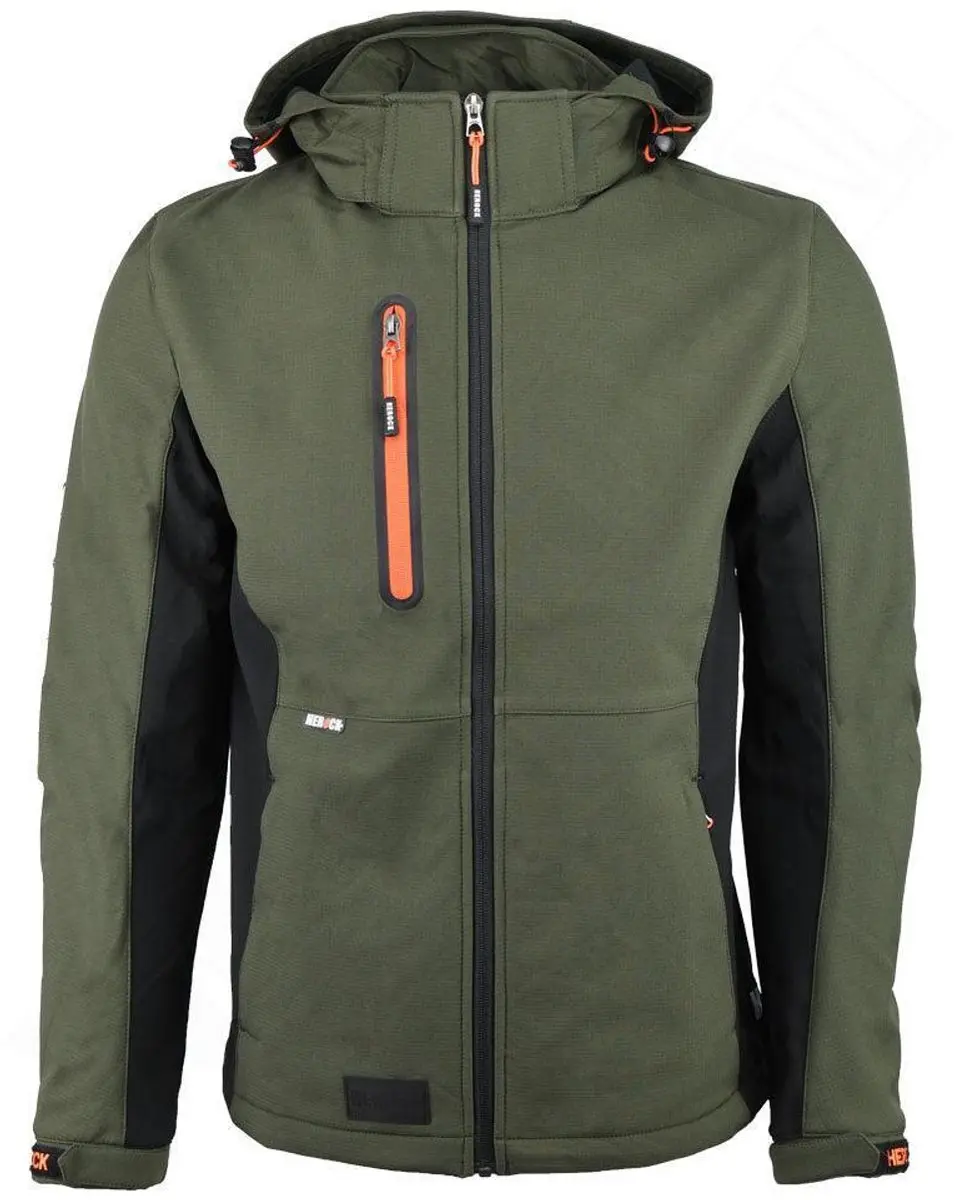 Herock Trystan Softshelljas - Donker Kaki/Zwart - XXXL