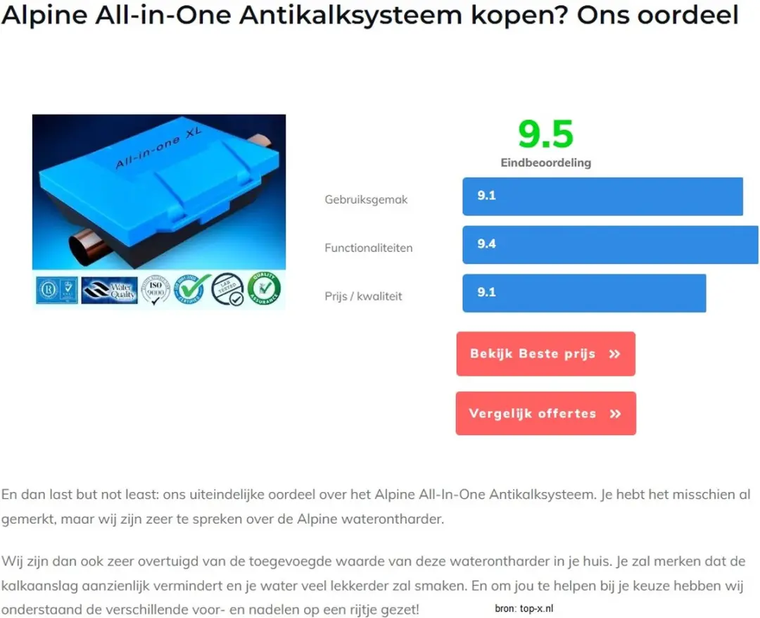 Alpine All-in-one XL Waterontharder 5400 ltr/u - 8 Personen - afbeelding 6 van 6