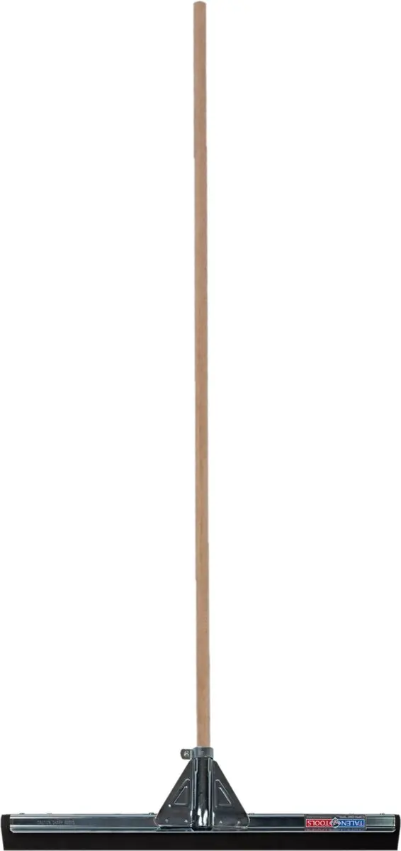 Talen Tools Vloertrekker Metaal/Hard Rubber 55cm - Houten Steel 130cm - Zwart