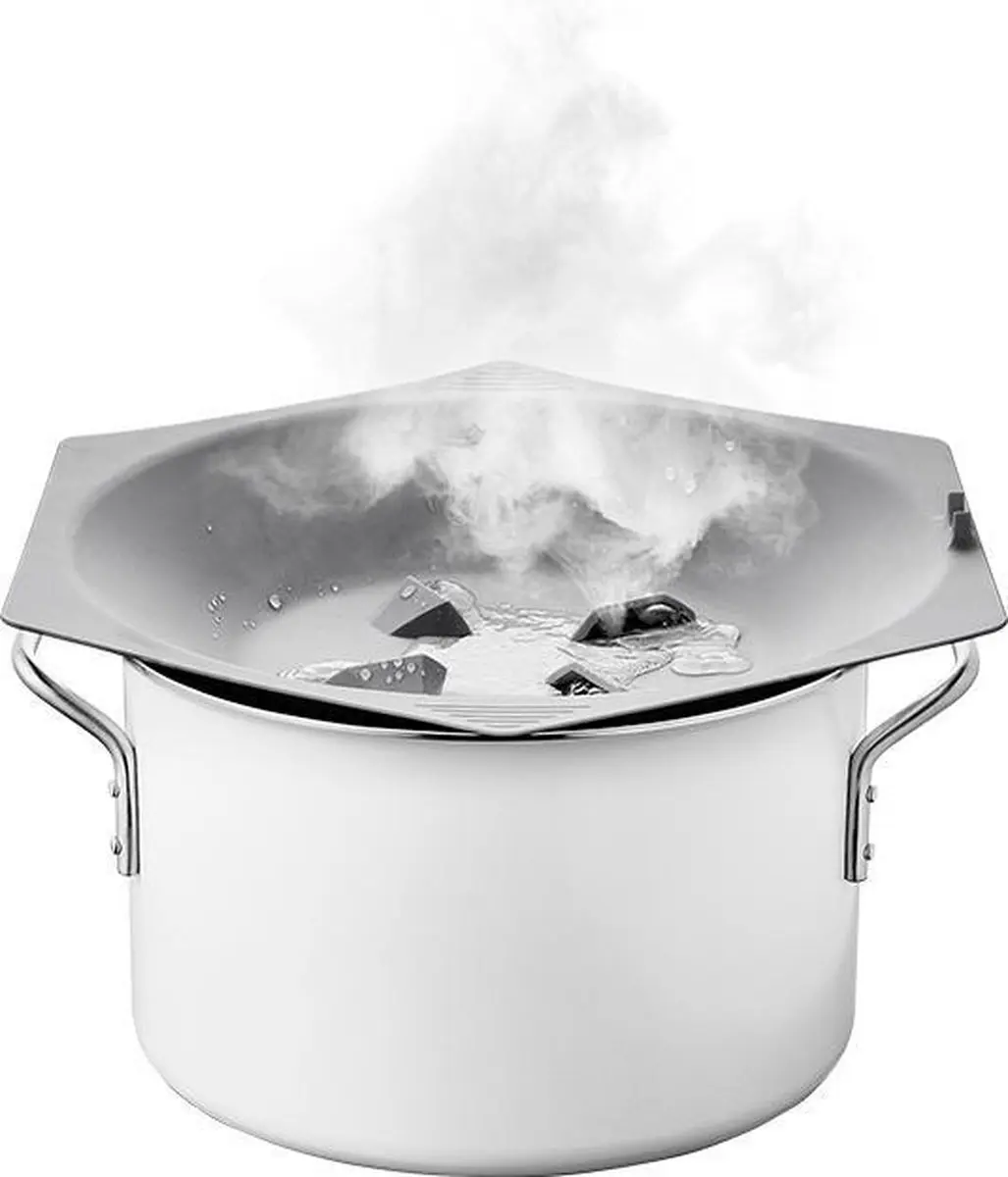 Vitility Pruttulhulp Escentiall 100171 Overkookdeksel - 33cm - Zilvergrijs