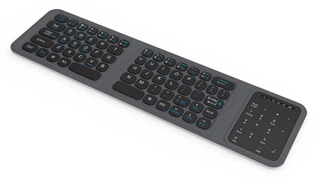WiWu 14461 Opvouwbaar Bluetooth Toetsenbord - Zwart