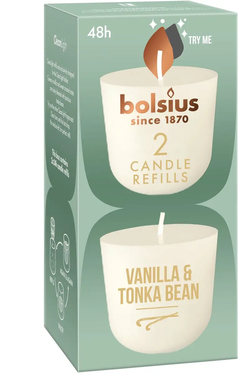 Bolsius Geurkaars Navulling Vanille & Tonka