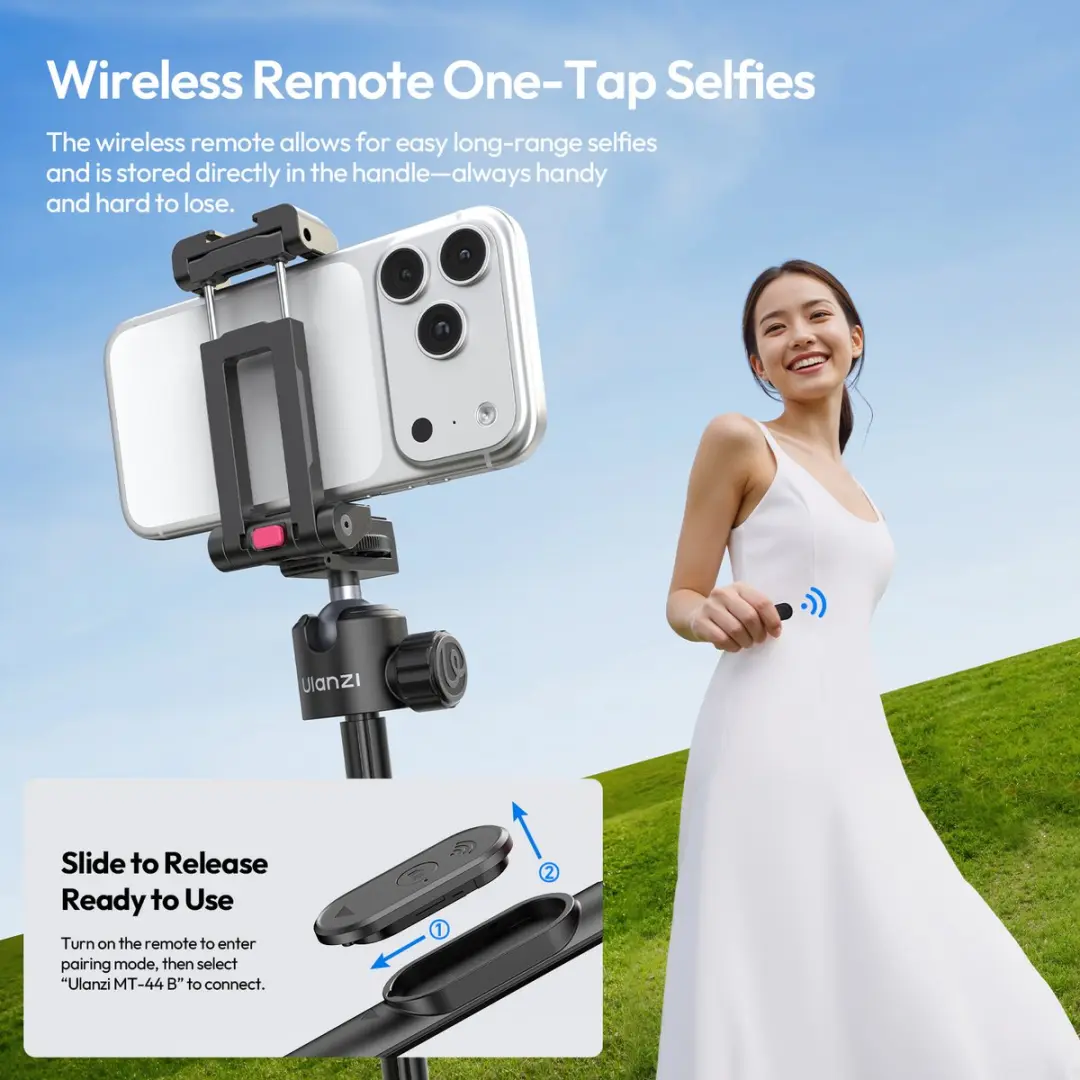 Ulanzi MT-44 B Selfiestick & Statief - 149cm - Zwart