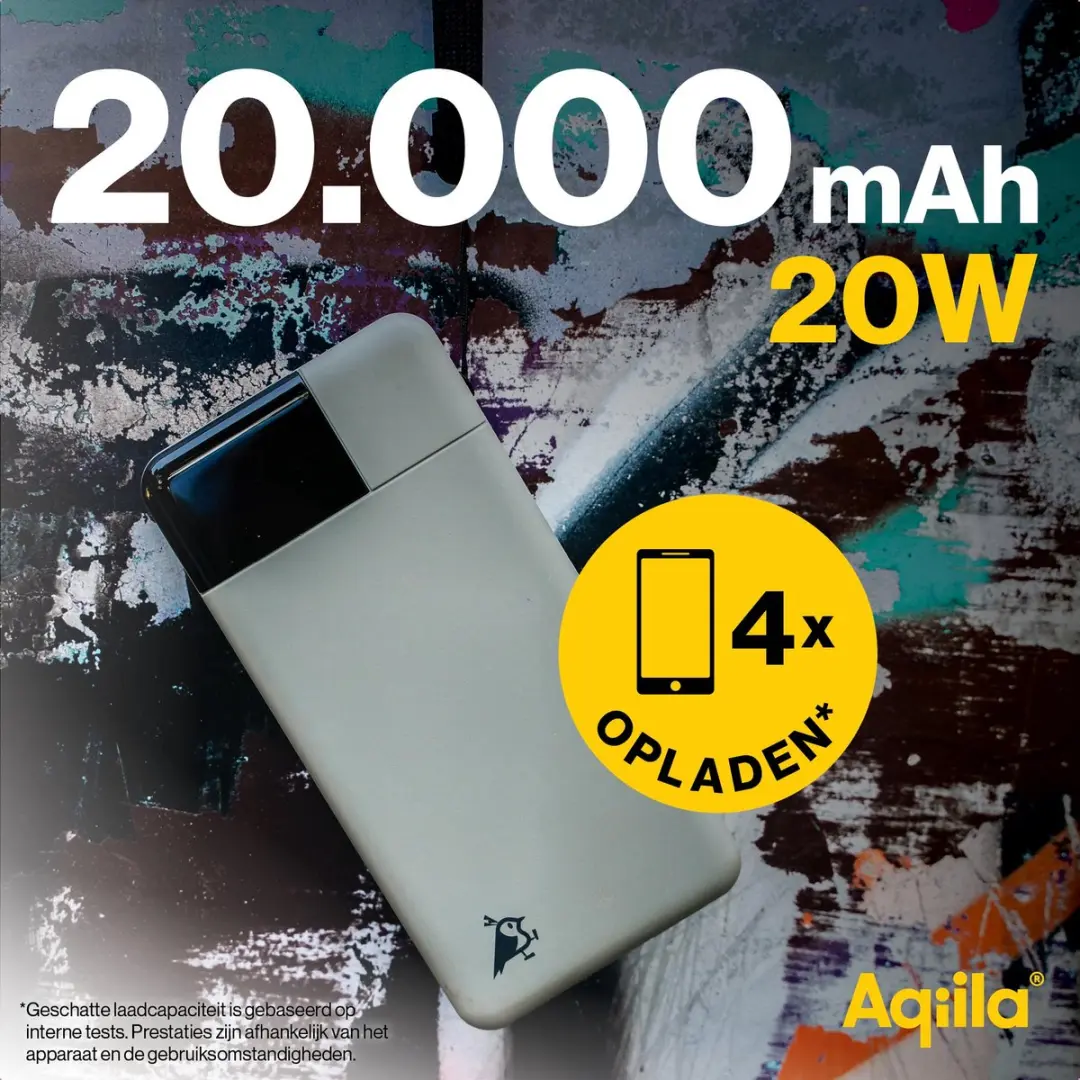 Aqiila Powerbird B20M Powerbank 20000mAh - Mosgroen