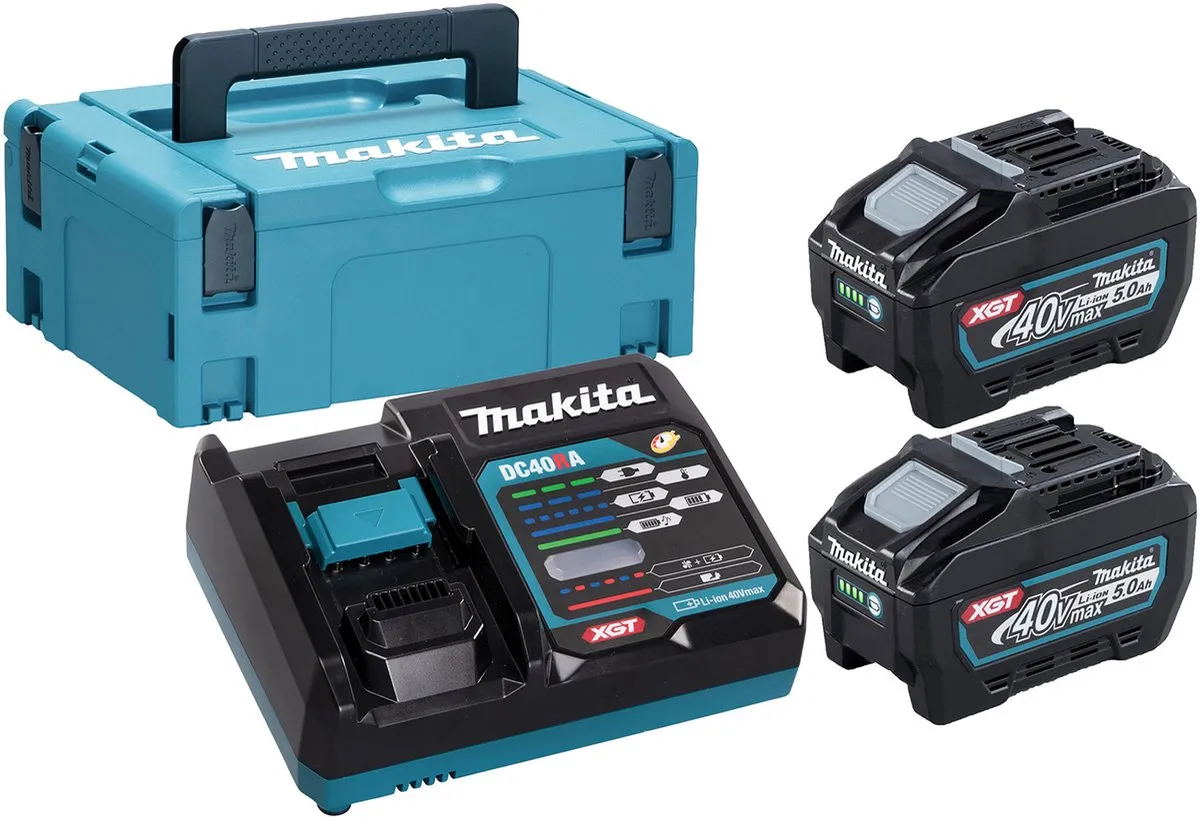 Makita XGT DC40RA Starterset - 2x BL4050F 40V Max