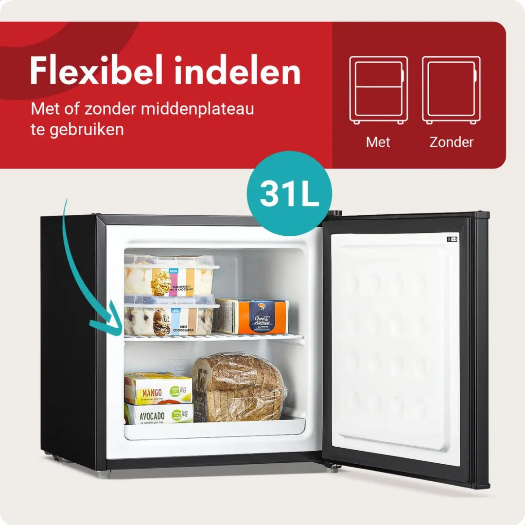 Tomado TFM4402B Mini Vriezer 31L - Zwart
