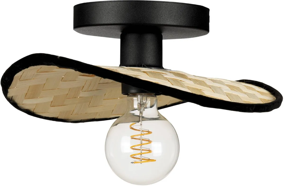 Eglo Marywell Wandlamp E27 - 30cm - Zwart/Bruin