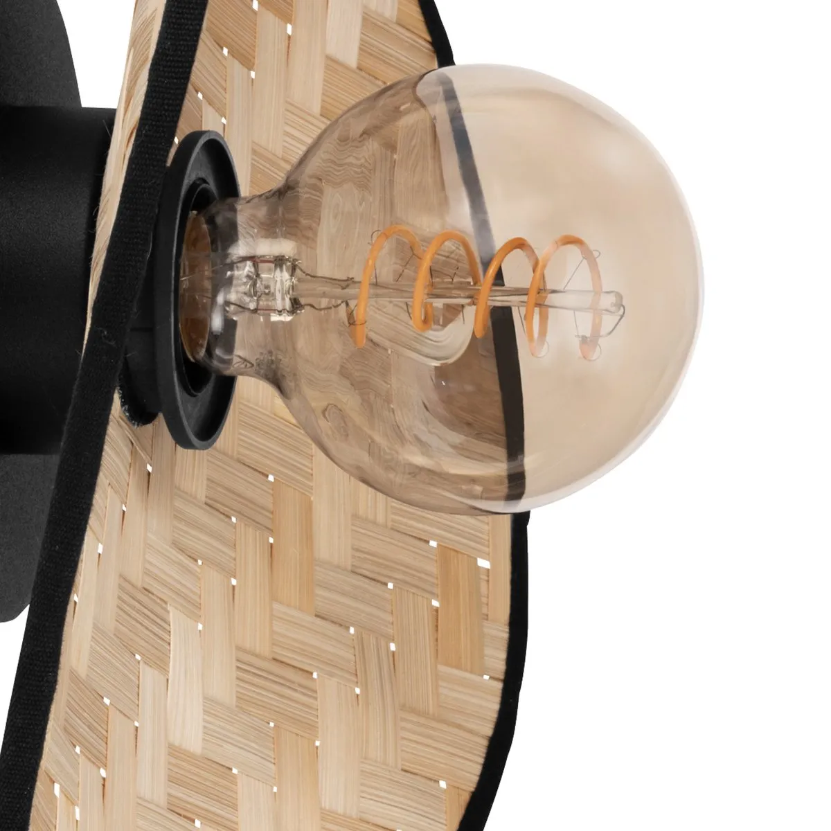 Eglo Marywell Wandlamp E27 - 30cm - Zwart/Bruin