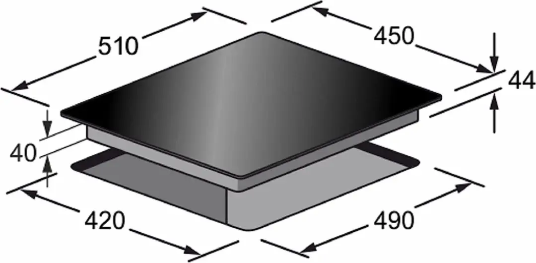 Kaiser KCT 4795 FI ElfAD Inductiekookplaat 45cm - 3 Kookzones - Ivoor