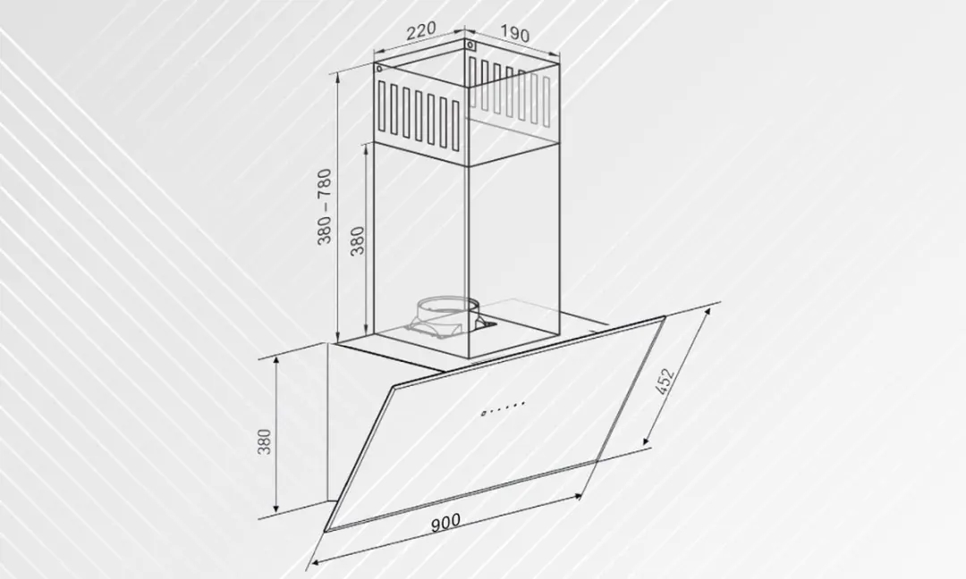 Kaiser Waskap AT 9440 Afzuigkap 90cm - 1250m³/h - Zwart