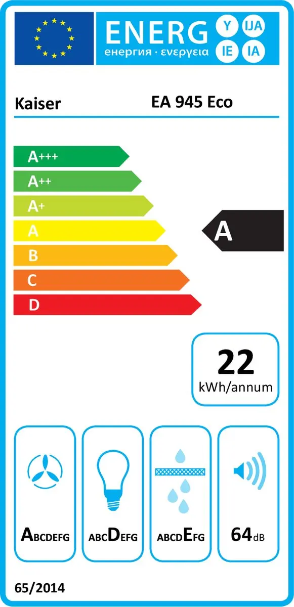 Kaiser EA 945 Eco Ventilatormodule 650 m³/h - Inbouw 90cm - RVS